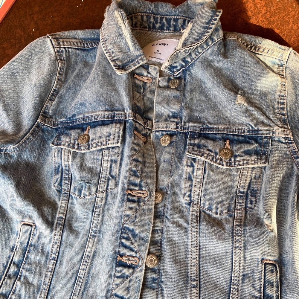 Old Navy Distressed Jean Jacket